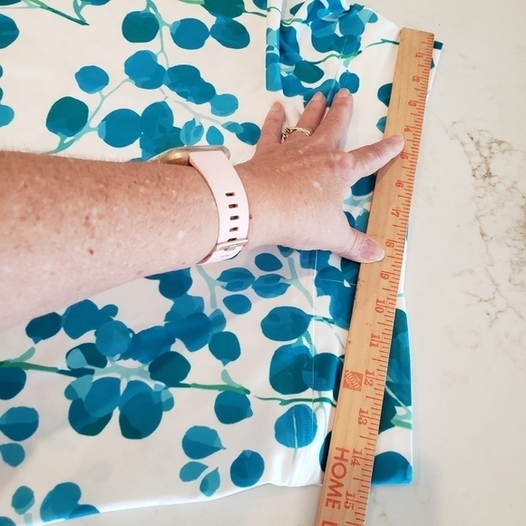 New Reversible Front Back Silky Skirt Whimsy Rose Brenda Pome turqoise, small - Picture 5 of 11